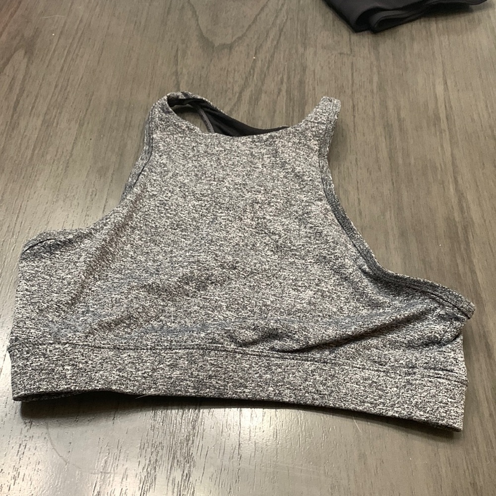 Chestee The T Heathered Grey Sports Bra
